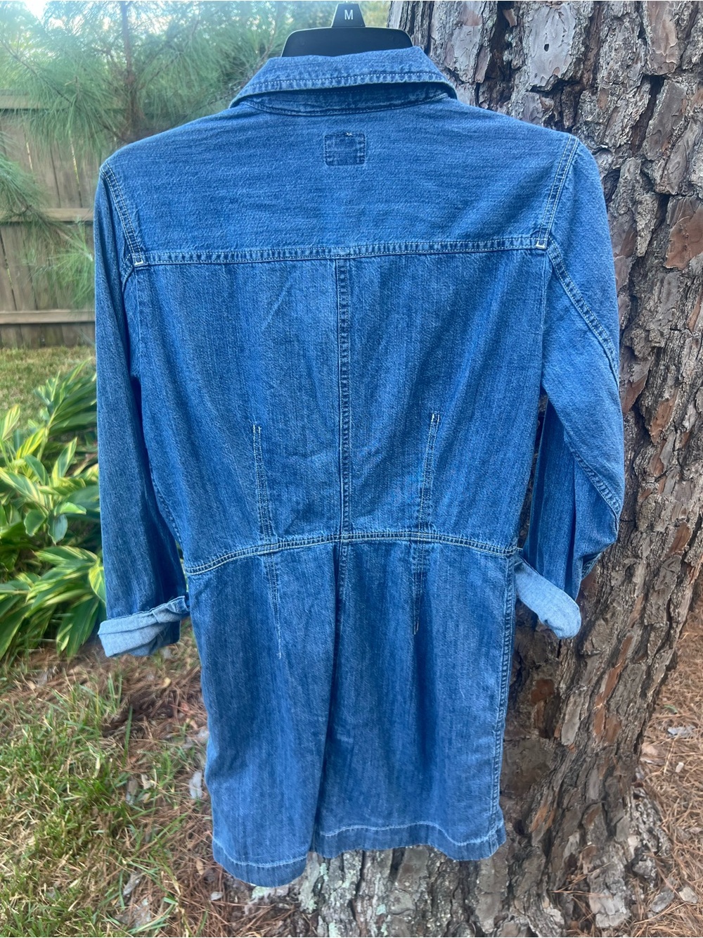 Levi's Medium Blue Denim Long Sleeve Shirt Dress - Picture 2 of 6